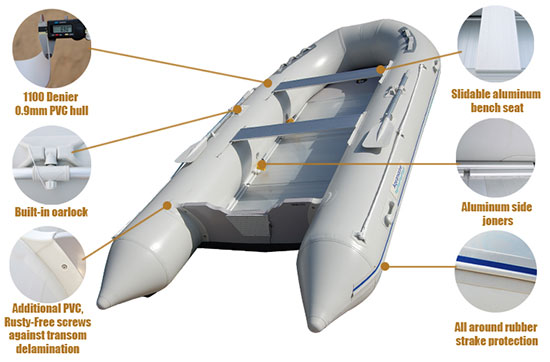 10 ft inflatable boat details features