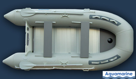 11 ft inflatable motor boat with fiberglass tranom