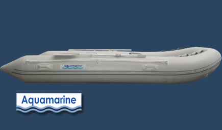 11' ft inflatable boat with aluminum floor side view 