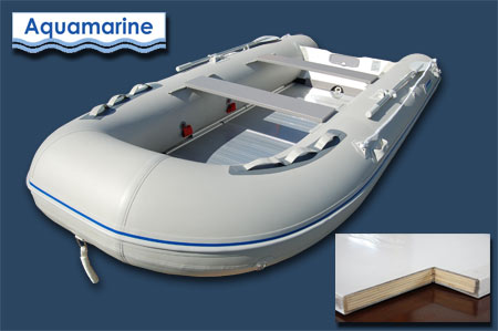 12 ' inflatable fishing boat with fiberglass transom
