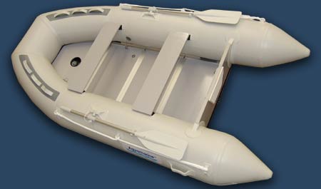 Inflatable fishing boat with removable floor