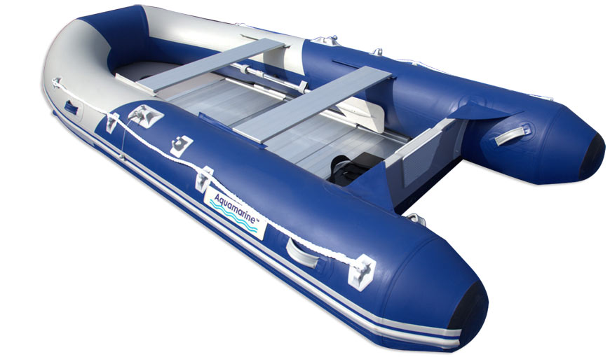 14 ft  inflatable boat with aluminum floor watreline