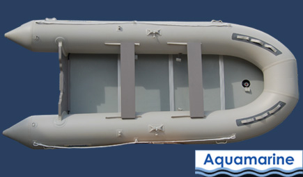 14 ' Inflatable boat  With solid floor front view