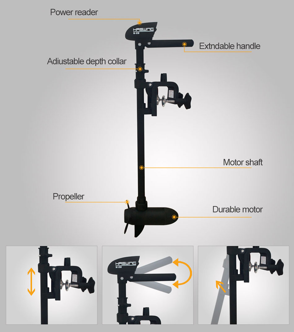 kayak trolling motor 20 lbs 