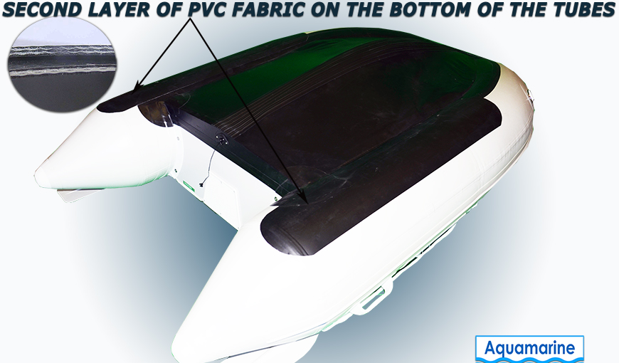 Aquamarine 7.5 ft dinghy with aluminum foor doube fabric under p