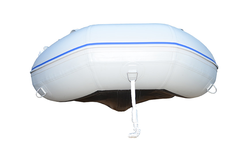 7.5 ft inflatable boat deep V shapped bottom Front view