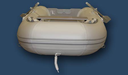 small dinghy with fiberglass floor