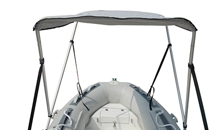 Bimini top canopy for small inflatable boat 2 bow