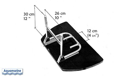 Bow mount for inflatable boat with sizes for trolling motor