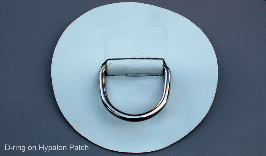D-ring on Hypalon Patch for Inflatable boat dinghy