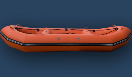 River raft 12 ft inflatable boat side view