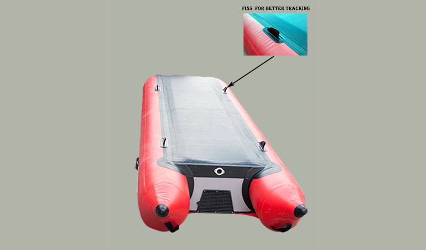 14 ft Inflatable kayak bottom fins KAboat